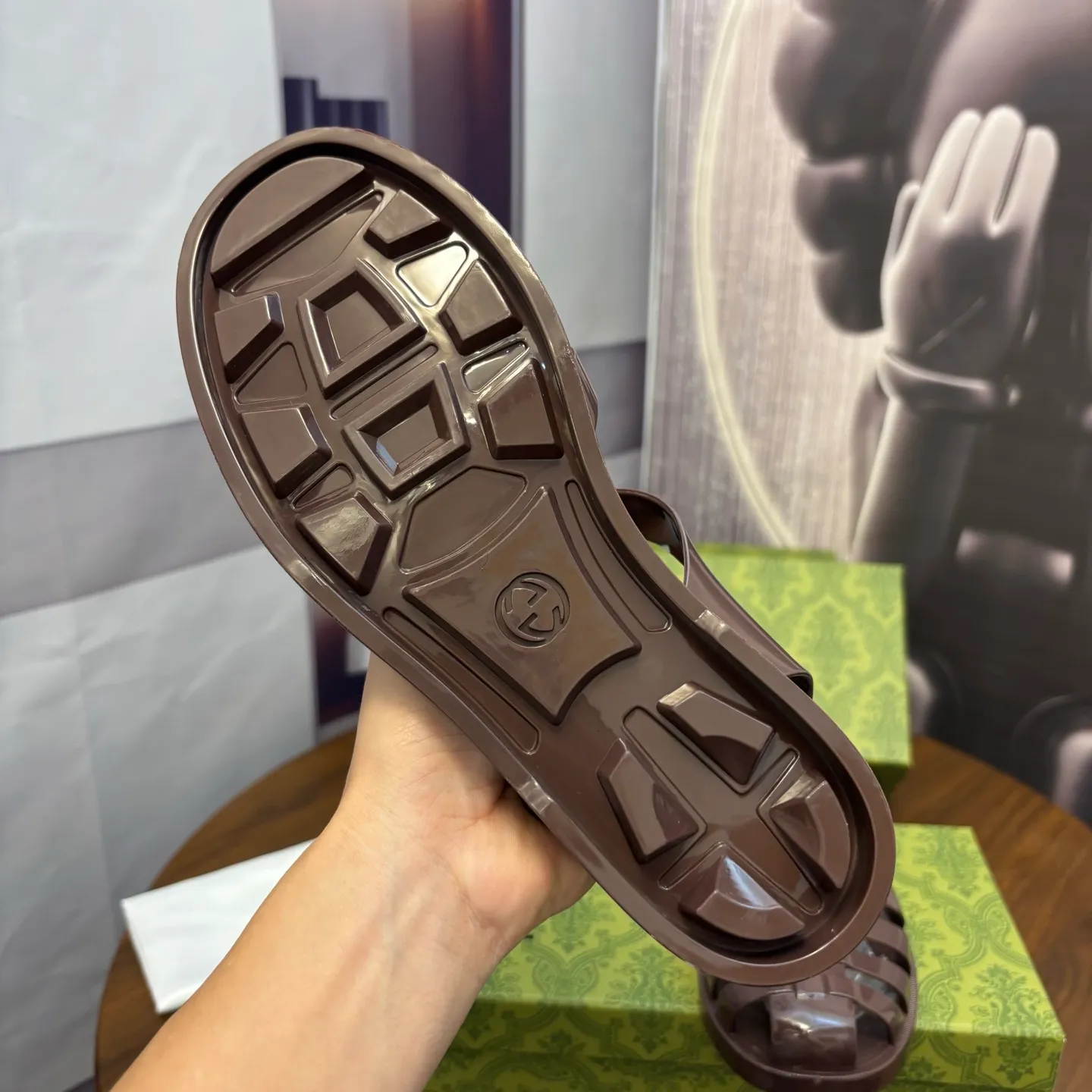 Men's shoes: 260💰[Gucci] sandals, counter quality, top-quality original items, real photos! Original T men's shoes 💰PU material, fine workmanship, comfortable; genuine 1:1 replica Size: 36 ~ 46